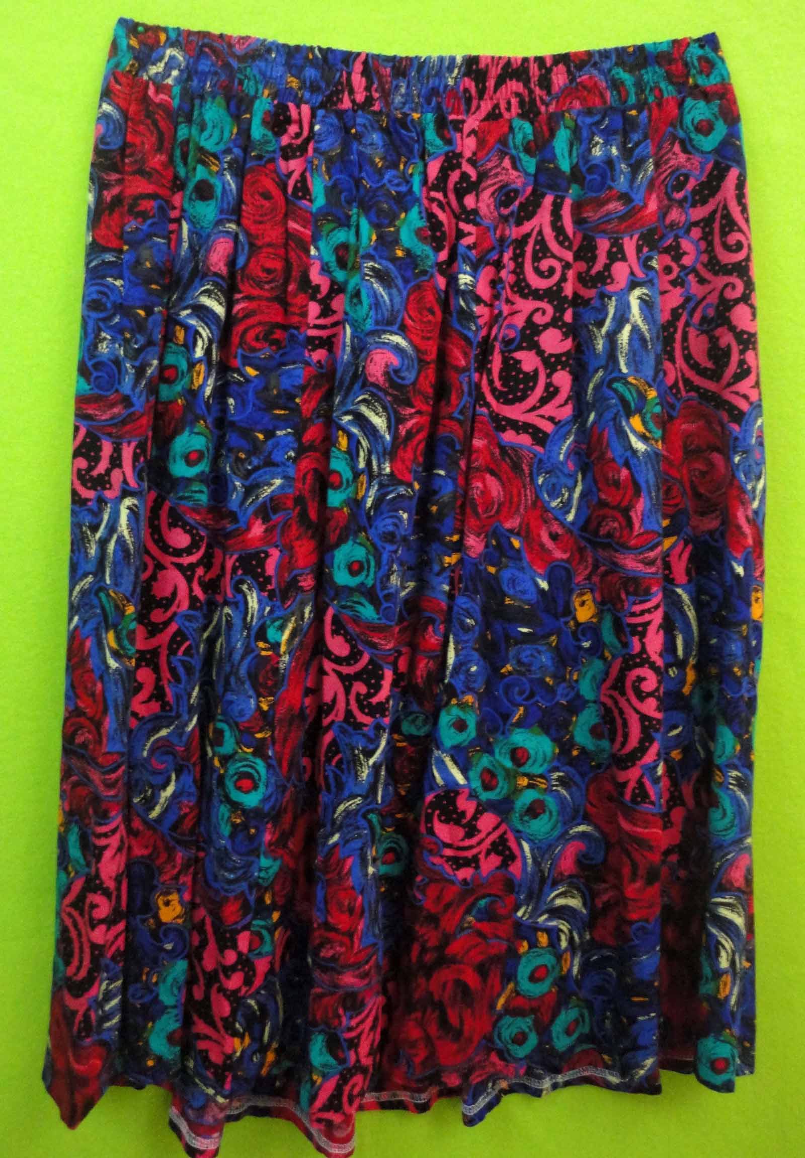 Maggie McNaughton Sz 20W Womens Pink Blue Full Skirt KV34